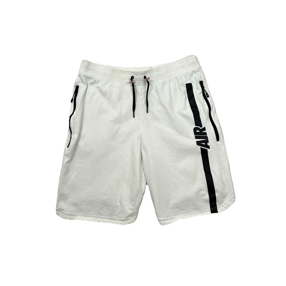 Nike Air Pivot V3 Mens XL White Athletic Basketball Cotton Shorts 728275-100